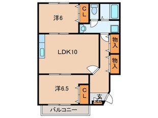 シャルマンメゾン２号棟の物件間取画像